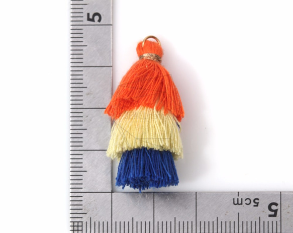 BSC-352-G【2個入り】マルチカラーコットンタッセル,Multi-Colored Cotton Tassel 5枚目の画像