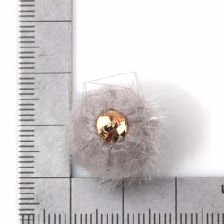 BSC-353-G【4個入り】ファービーズチャーム,Fur Bead Charms/15mm x 17mm 5枚目の画像