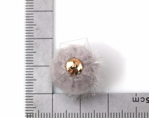 BSC-353-G【4個入り】ファービーズチャーム,Fur Bead Charms/15mm x 17mm 5枚目の画像