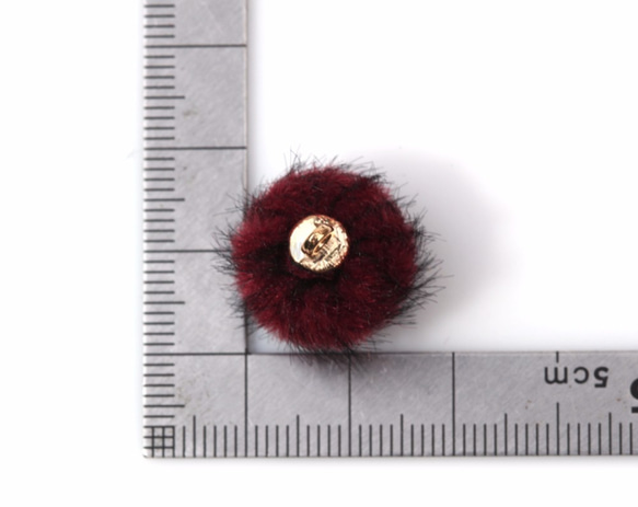 BSC-355-G [4片]毛皮珠魅力，毛皮珠子小飾物/ 15毫米×17毫米 第5張的照片
