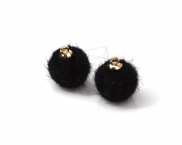 BSC-356-G【4個入り】ファービーズチャーム,Fur Bead Charms/15mm x 17mm 2枚目の画像