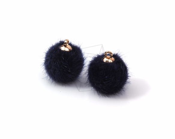 BSC-357-G【4個入り】ファービーズチャーム,Fur Bead Charms/15mm x 17mm 2枚目の画像