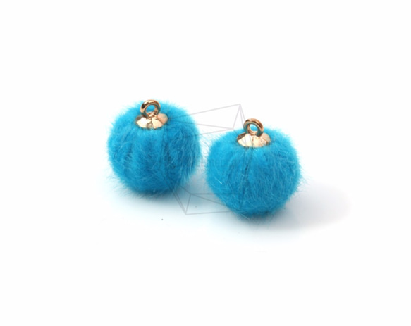 BSC-361-G【4個入り】ファービーズチャーム,Fur Bead Charms/15mm x 17mm 2枚目の画像