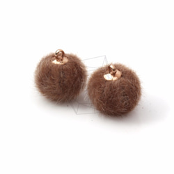 BSC-362-G【4個入り】ファービーズチャーム,Fur Bead Charms/15mm x 17mm 2枚目の画像