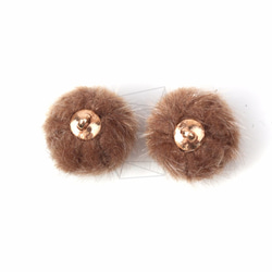 BSC-362-G【4個入り】ファービーズチャーム,Fur Bead Charms/15mm x 17mm 3枚目の画像