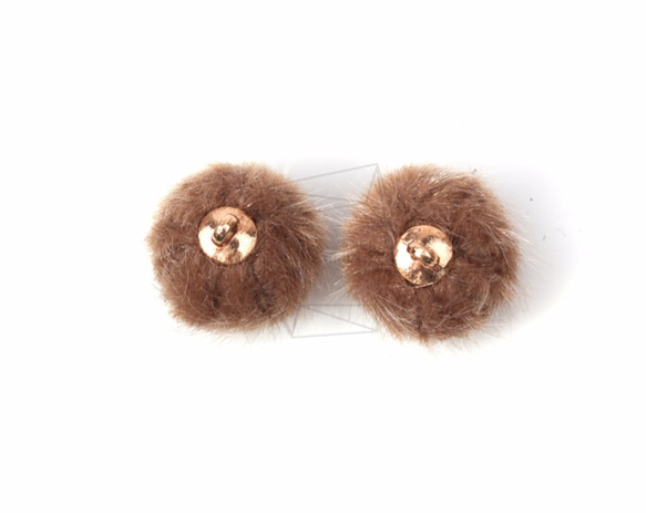 BSC-362-G【4個入り】ファービーズチャーム,Fur Bead Charms/15mm x 17mm 3枚目の画像