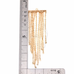 ERG-554-G【2個入り】チェーンタッセルチャーム,Chain tassel Charm/25mm X 77mm 5枚目の画像