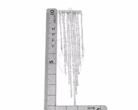 ERG-554-R [2件]鍊子流蘇飾物/ 25mm X 77mm 第5張的照片