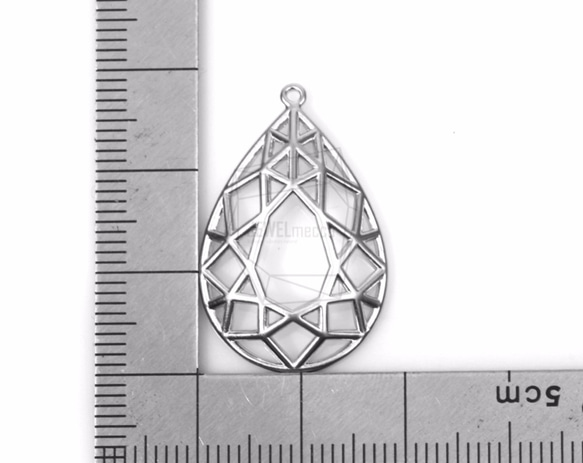 PDT-1237-MR【2個入り】ティアドロップペンダント,Tear Drop Pendant/20mm X 30mm 5枚目の画像