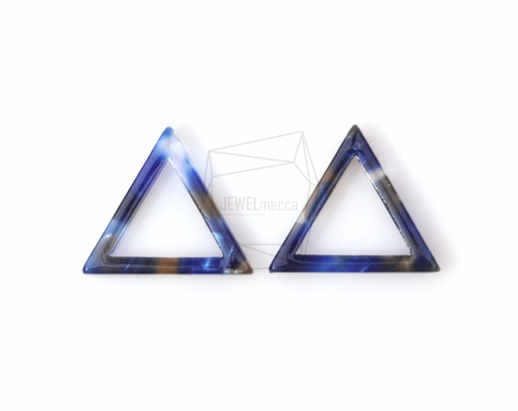 BSC-394-G【2個入り】セルロイドトライアングルチャーム,celluloid triangle pendant 1枚目の画像