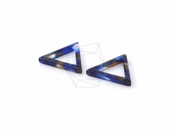 BSC-394-G【2個入り】セルロイドトライアングルチャーム,celluloid triangle pendant 2枚目の画像