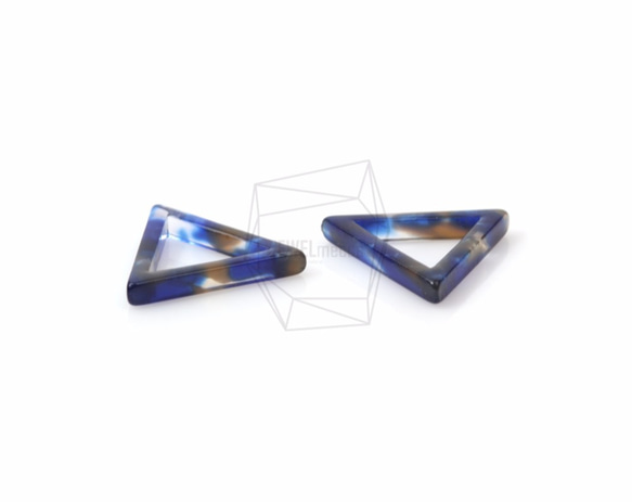 BSC-394-G【2個入り】セルロイドトライアングルチャーム,celluloid triangle pendant 3枚目の画像