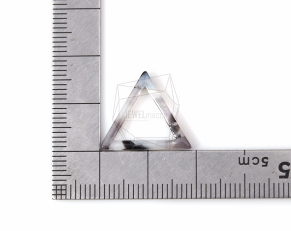 BSC-395-G【2個入り】セルロイドトライアングルチャーム,celluloid triangle pendant 5枚目の画像