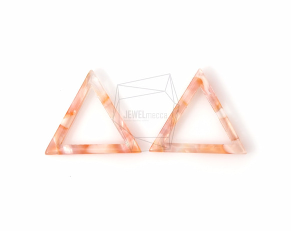 BSC-398-G【2個入り】セルロイドトライアングルチャーム,celluloid triangle pendant 1枚目の画像