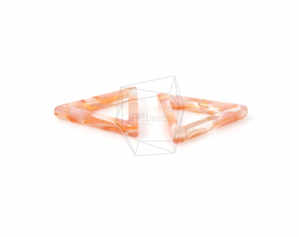 BSC-398-G【2個入り】セルロイドトライアングルチャーム,celluloid triangle pendant 3枚目の画像