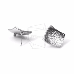 ERG-555-MR【2個入り】テクスチャスクエアピアス,Texture Square post Earring 3枚目の画像