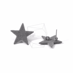 ERG-595-G【2個入り】ベルベットスターピアス ,velvet star Post Earring 2枚目の画像