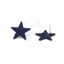 ERG-596-G【2個入り】ベルベットスターピアス ,velvet star Post Earring 2枚目の画像