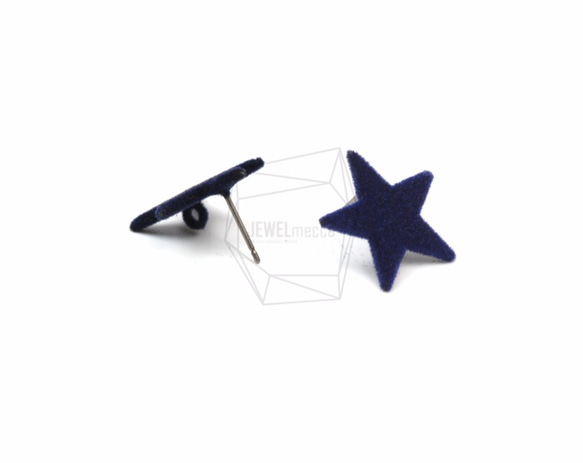 ERG-596-G【2個入り】ベルベットスターピアス ,velvet star Post Earring 3枚目の画像