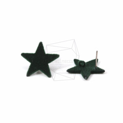 ERG-597-G【2個入り】ベルベットスターピアス ,velvet star Post Earring 3枚目の画像