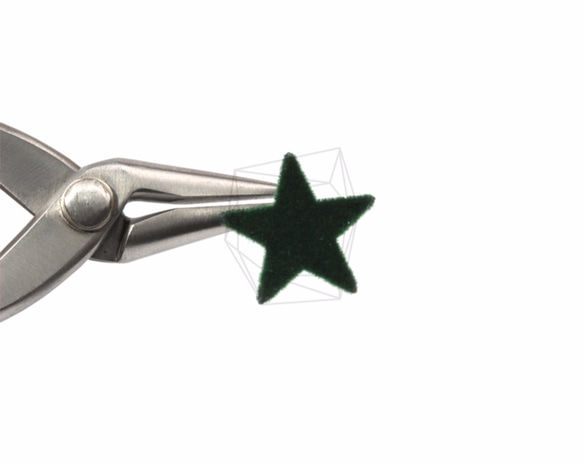 ERG-597-G【2個入り】ベルベットスターピアス ,velvet star Post Earring 4枚目の画像