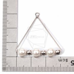 PDT-1253-R [2片]線三角珍珠，導線三角與珍珠 第5張的照片