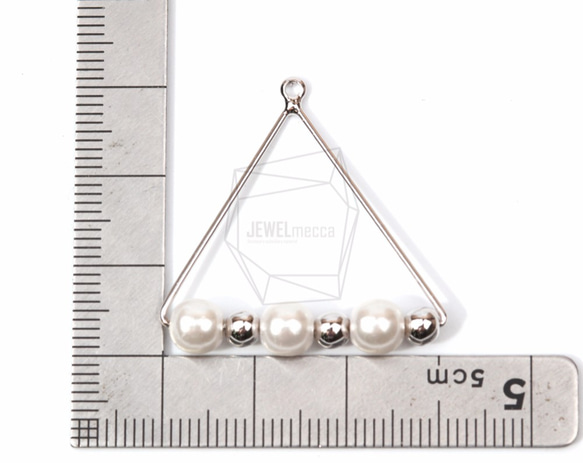 PDT-1253-R [2片]線三角珍珠，導線三角與珍珠 第5張的照片