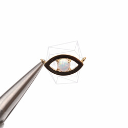 CNT-172-G【2個入り】アイオパールコネクタ,Eye opal connector/6mm X 14mm 4枚目の画像