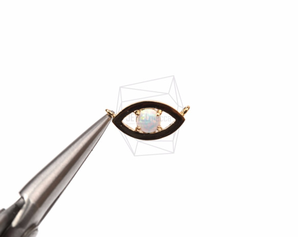 CNT-172-G【2個入り】アイオパールコネクタ,Eye opal connector/6mm X 14mm 4枚目の画像