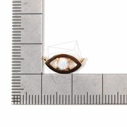 CNT-172-G【2個入り】アイオパールコネクタ,Eye opal connector/6mm X 14mm 5枚目の画像