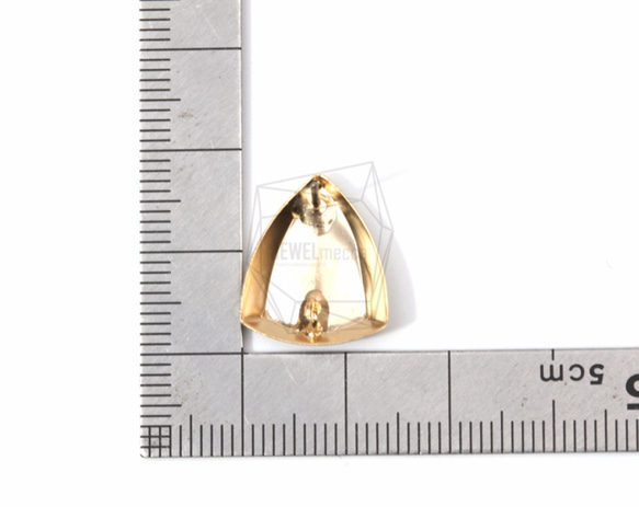 ERG-583-MG [2片]盾狀刷耳環，盾狀拉絲紋理 第5張的照片