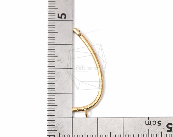 ERG-589-MG [2片]曲線酒吧耳環，曲桿Posr耳環/ 15毫米×45毫米 第5張的照片