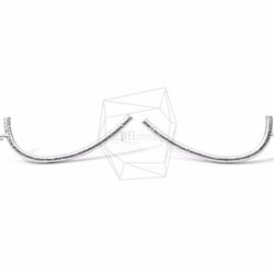 ERG-589-MR [2片]曲線酒吧耳環，曲桿Posr耳環/ 15毫米×45毫米 第1張的照片
