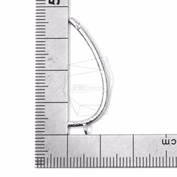 ERG-589-MR [2片]曲線酒吧耳環，曲桿Posr耳環/ 15毫米×45毫米 第5張的照片