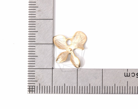 PDT-1277-MG【2個入り】オーキッドフラワーリーフペンダント,Orchid Flower Leaf 5枚目の画像