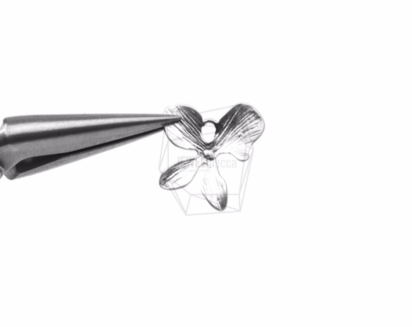 PDT-1277-MR【2個入り】オーキッドフラワーリーフペンダント,Orchid Flower Leaf 4枚目の画像