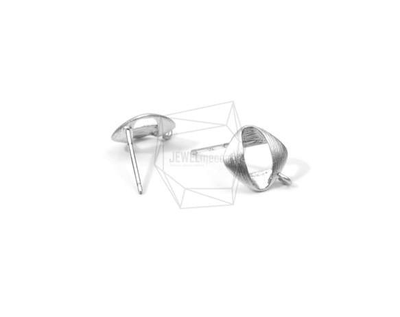 ERG-576-MR [2片]捻廣場耳環，扭曲方立柱耳環 第3張的照片