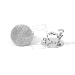 ERG-579-MR [2個]圓形耳環/螺旋彈簧，圓盤磨砂質感 第1張的照片