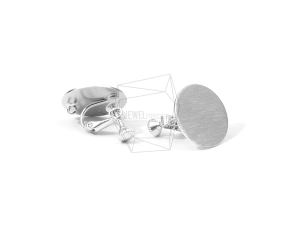 ERG-579-MR [2個]圓形耳環/螺旋彈簧，圓盤磨砂質感 第3張的照片