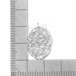 ERG-560-MR [2片]淨橢圓形狀的耳環，網紋橢圓形郵 第5張的照片