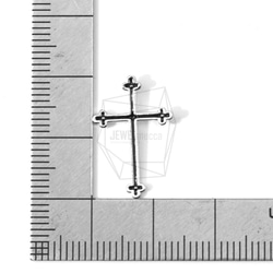 PDT-1288-R [2片]交叉挂件，黑色環氧十字吊墜 第5張的照片