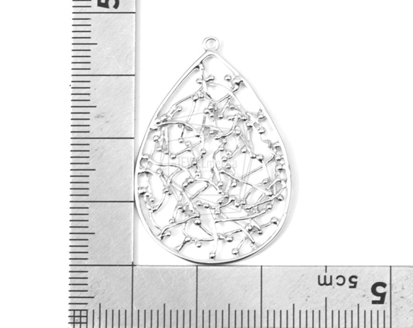 PDT-1291-MR [2片]淚滴挂件，錯綜複雜的淚滴吊墜 第5張的照片