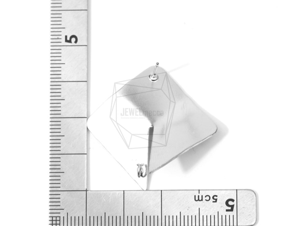 ERG-634-MR【2個入り】スプリットロンバスピアス,Split Rhombus Hammered Texture 5枚目の画像