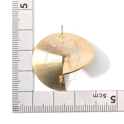 ERG-635-MG [2片]分裂圈耳環，分割圈拉絲紋理 第5張的照片
