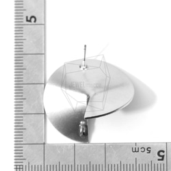 ERG-635-MR【2個入り】スプリットサークルピアス,Split Circle Brushed Texture 5枚目の画像