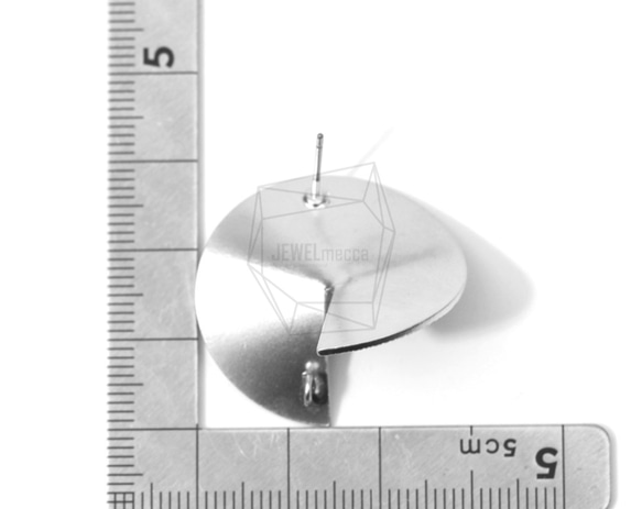 ERG-635-MR【2個入り】スプリットサークルピアス,Split Circle Brushed Texture 5枚目の画像