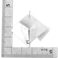 ERG-636-MR [2片]拆分羅恩總線耳環，分割圈拉絲紋理 第5張的照片