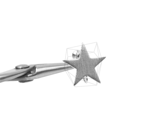 ERG-605-MR【2個入り】スターブラシイヤリング/ネジバネ, Star Clip On Earring 4枚目の画像