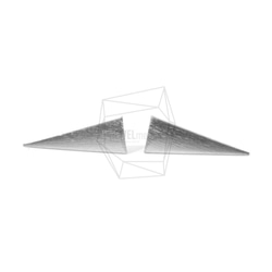 ERG-608-MR / 2只/三角形耳環/微型三角磨沙質感 第1張的照片