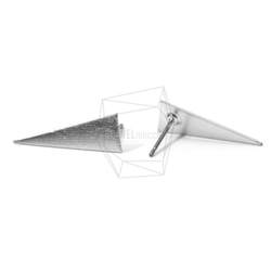 ERG-608-MR / 2只/三角形耳環/微型三角磨沙質感 第2張的照片